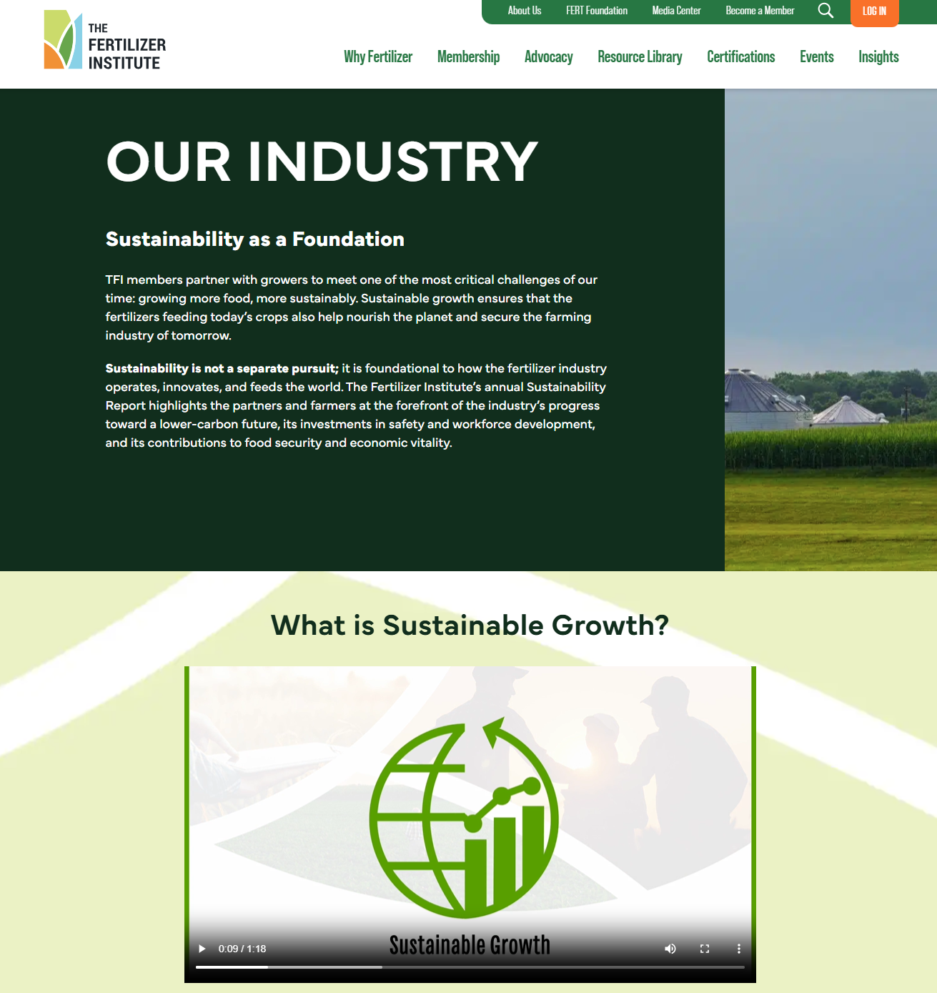 Sustainability Report — content spread