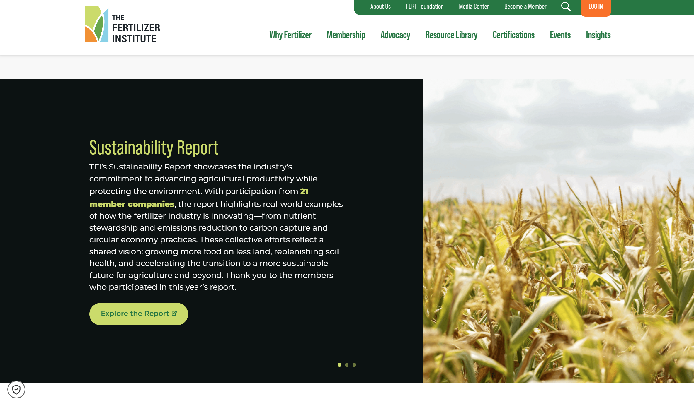 TFI Annual Report — landing spread
